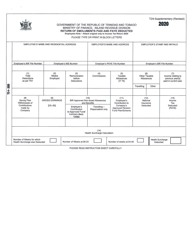 Preview of Form TD4 Summary — PAYE Annual Return